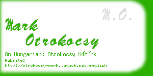 mark otrokocsy business card